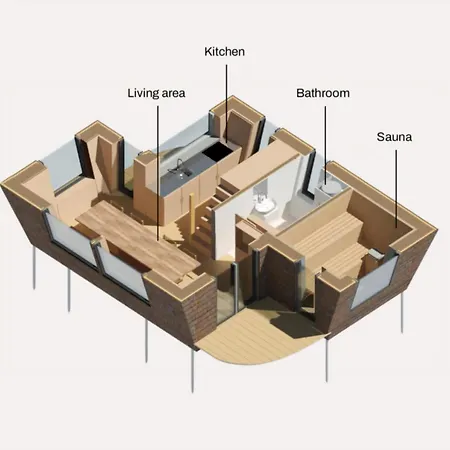 Architectural Tiny House With Sauna Near Semesterbostad Asnæs